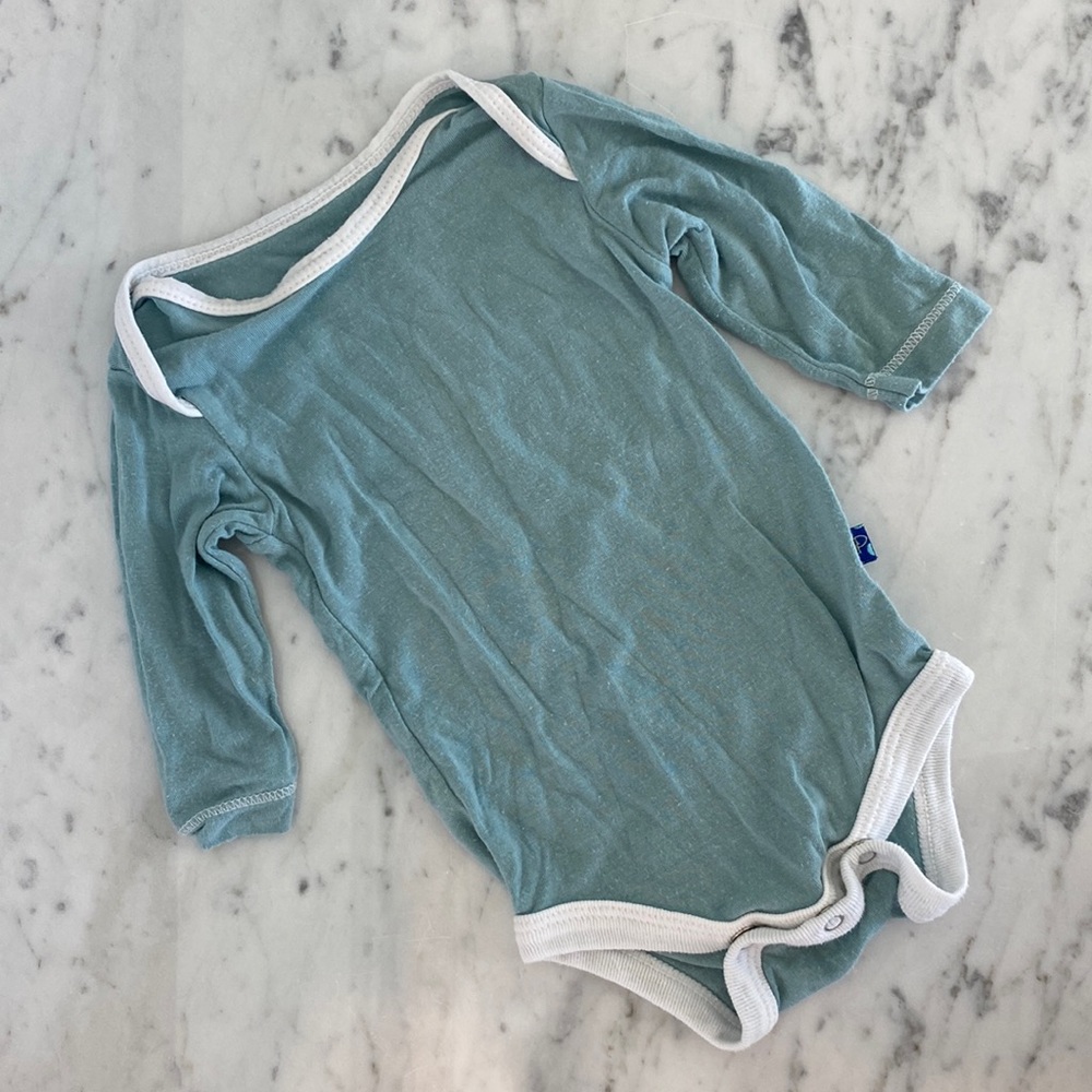 Kickee Pants snap onesie. Sweetest color.